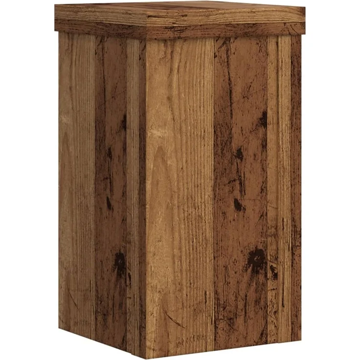 vidaXL Pflanzenständer 2 Stk. Altholz-Optik 10x10x18 cm Holzwerkstoff 852886 – Bild 5