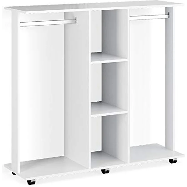 Kleiderschrank Robbie Weiß 130 x 120 cm Vicco – Bild 1