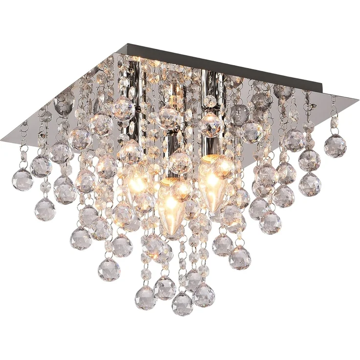 Kronleuchte CRIS 10145 Ø32CM Chrom pol, klar mit Besätzen – Bild 1