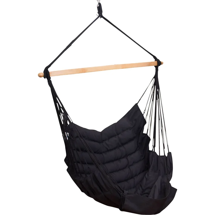MacaMex SoftChair Black FSC™ zertifiziert Hängesessel gepolstert schwarz wetterfest schwarz MA-11505 – Bild 6