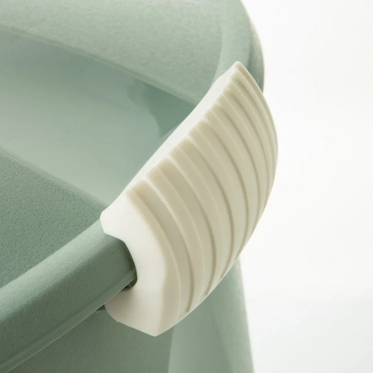 2friends Mülleimer 3er Set Maxi-Tonne Mülleimer farbig mit Deckel 23 Liter, mit cleveren Griffverschluss – Bild 2