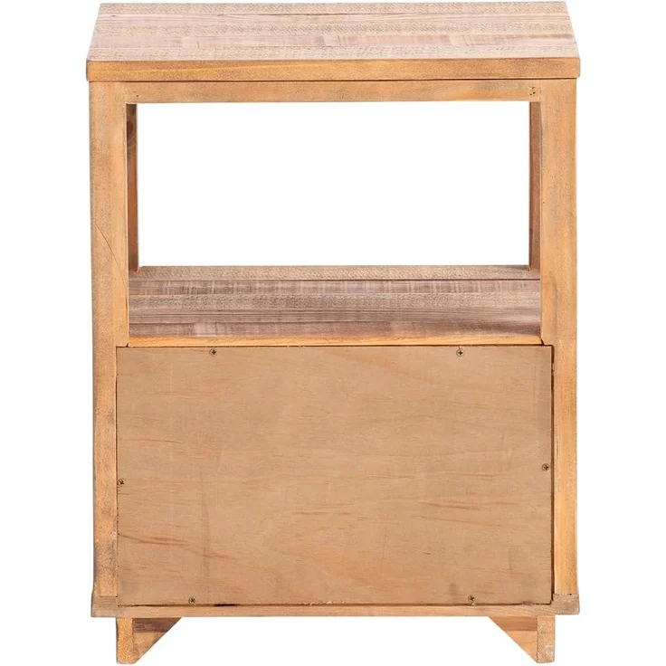 Rustikaler Woodville Nachttisch aus Pinienholz - Stilvolles Design, mit praktischem Schubkasten – Bild 6