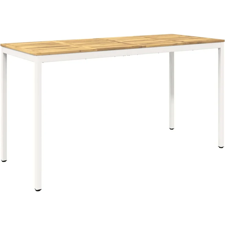 vidaXL Gartenbar-Tisch NAARDEN Weiß gewaschen 196 x 80,5 x 105 cm 901791 – Bild 2