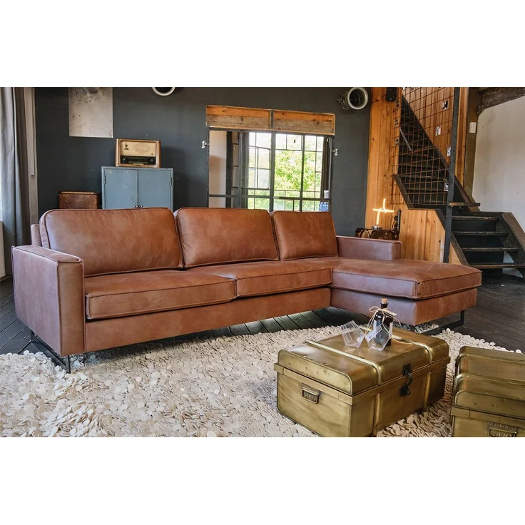 KAWOLA Ecksofa VILNIUS, Couch L-Form mit Longchair rechts oder links Lederfaserstoff – Bild 2
