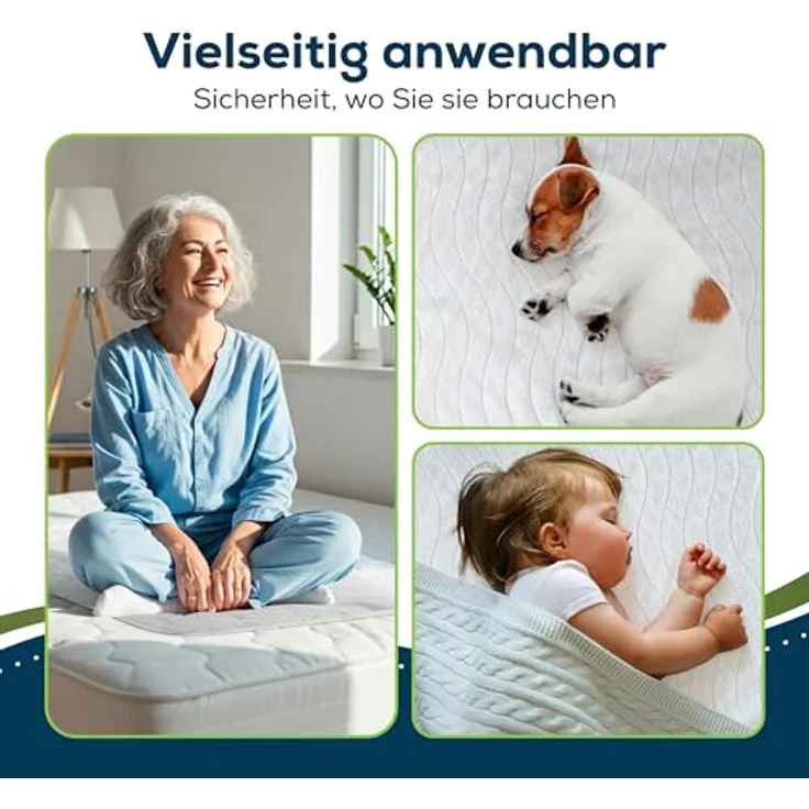 Sensalou Matratzen Auflage 60x60 cm wasserdicht - 2 Stück Inkontinenz Matratzenschutz Unterlage waschbar – Bild 7