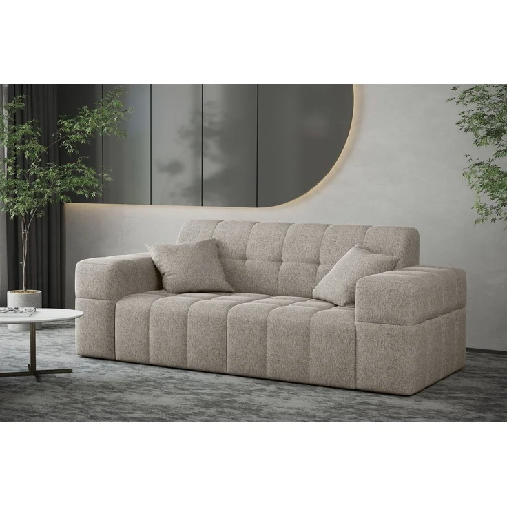 Sofa Designersofa NANCY 2-Sitzer in Stoff Neve Macchiato – Bild 1
