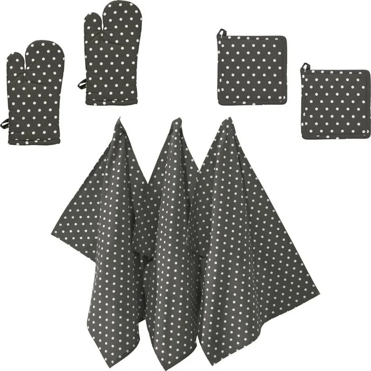 REDBEST Topflappen Küchenset 7-teilig, Punkte