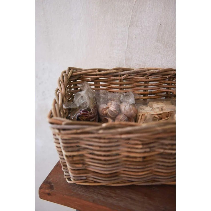VIVANNO Regalkorb Rattan CESTA Kasten - Natur Geflochten (1 St), 26x33x20 cm – Bild 3