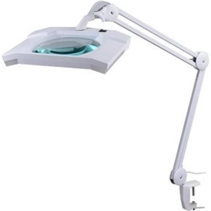 Semplix LED Lupen-Tischlampe 3D weiß (Linse 189x157 mm/ Tischklemme) – Bild 6