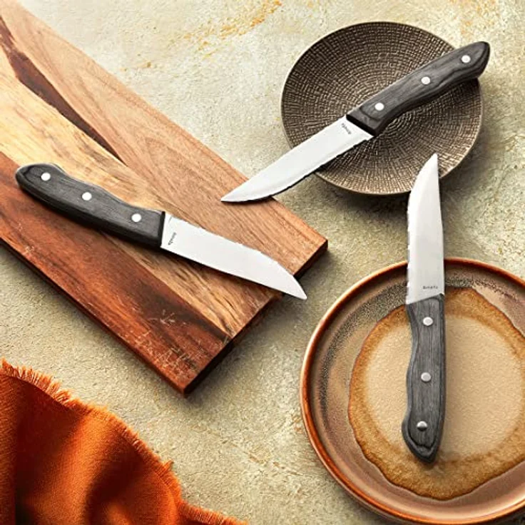 Amefa 'HERCULE' Jumbo-Steakmesser, 4-teilig Set, Holz braun / Stahl silber, 11,8 cm – Bild 5