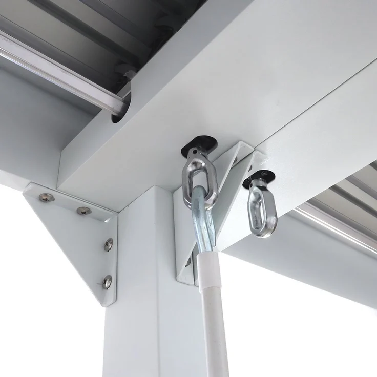 Mendler 'HWC-L41' Pergola ohne Seitenwände, Metall weiß, 3x6 m, ohne Seitenwände – Bild 8