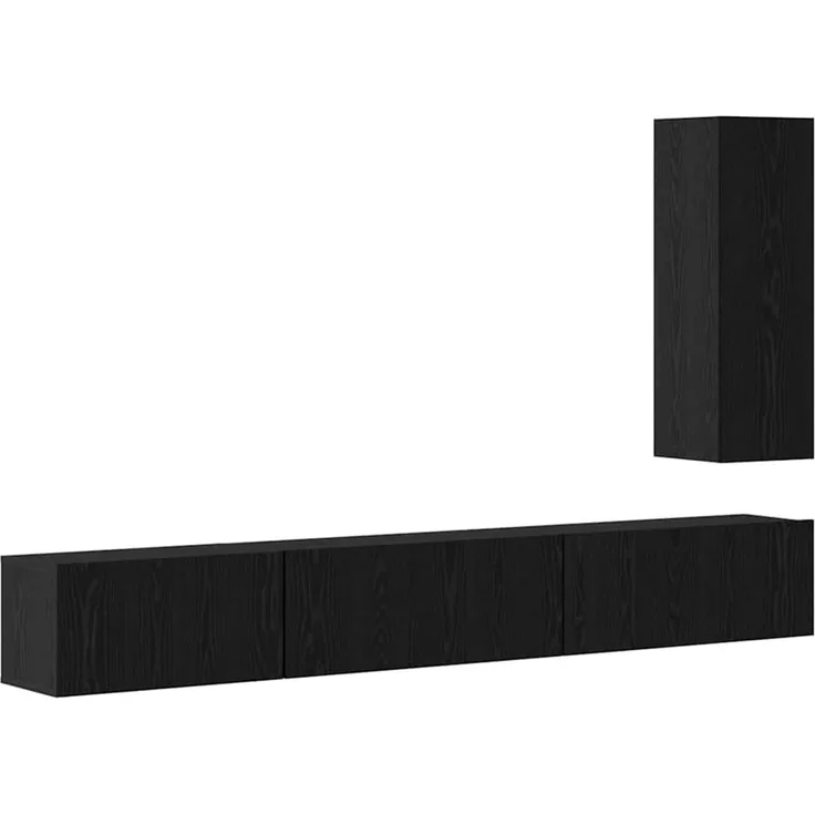 vidaXL TV-Schrankset 4 pcs Schwarz Eichen-Optik Holzwerkstoff 3393262