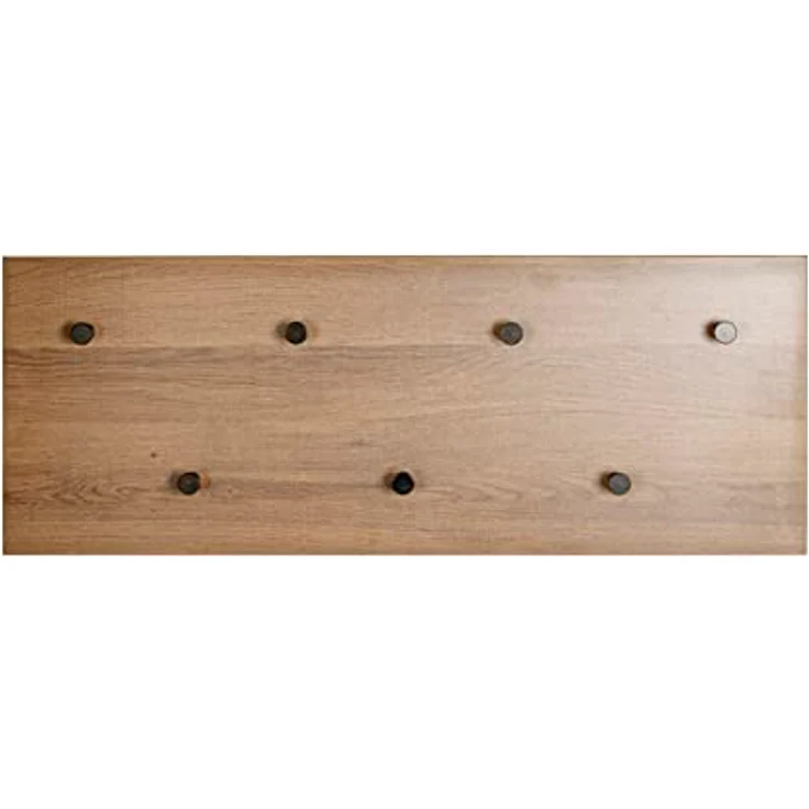 HAKU Möbel Wandgarderobe eiche, schwarz, MDF, Metall - Maße: B 80 cm x H 30 cm x T 5 cm, Style: Modern – Bild 3
