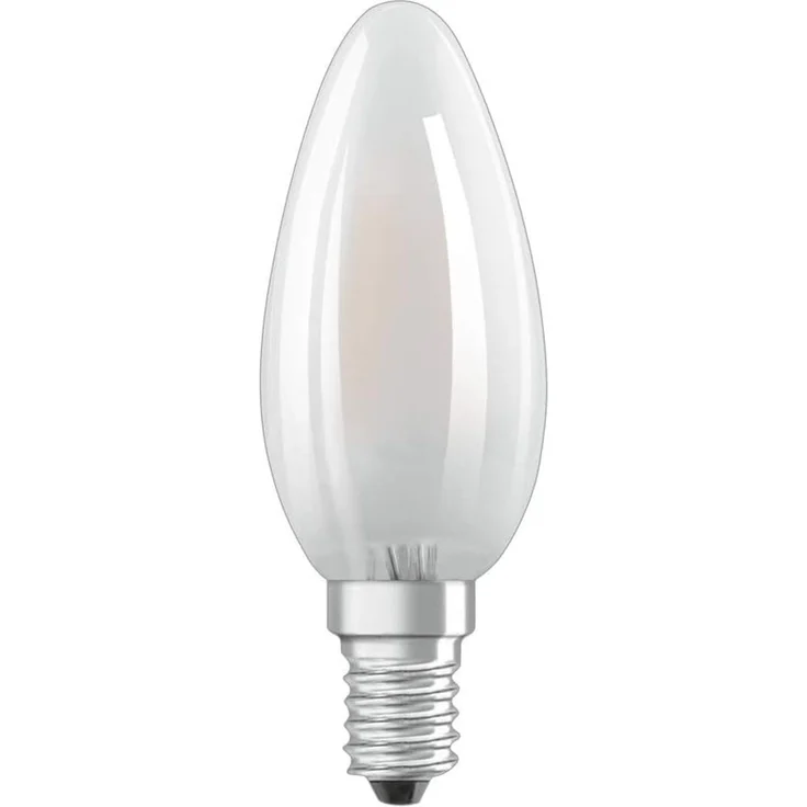 OSRAM Filament LED Lampe mit E14 Sockel, Kaltweiss (4000K), Kerzenform, 4W, Ersatz für 40W-Glühbirne, matt, LED Retrofit CLASSIC B, 10er-Pack – Bild 1