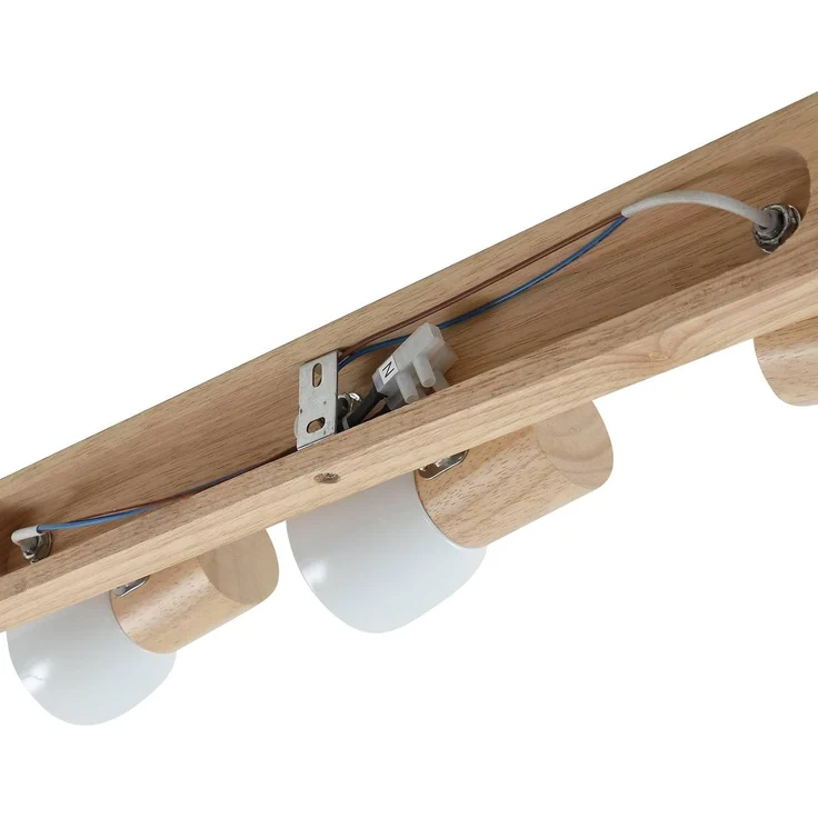 Lindby Deckenstrahler Thorin, Holz IP20, 3 x 40 W – Bild 7