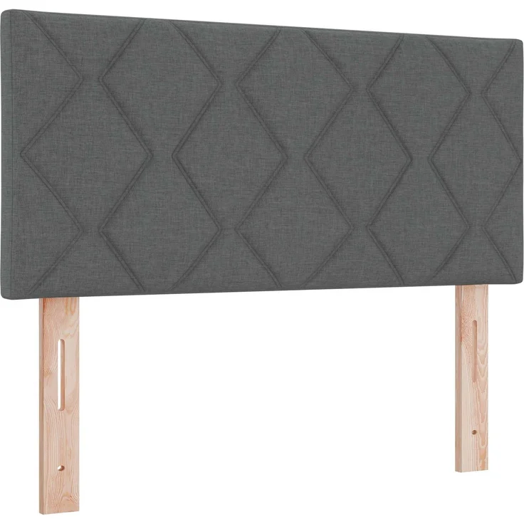 vidaXL Boxspringbett mit Matratze Dunkelgrau 90 x 200 cm Stoff 3451385 – Bild 4
