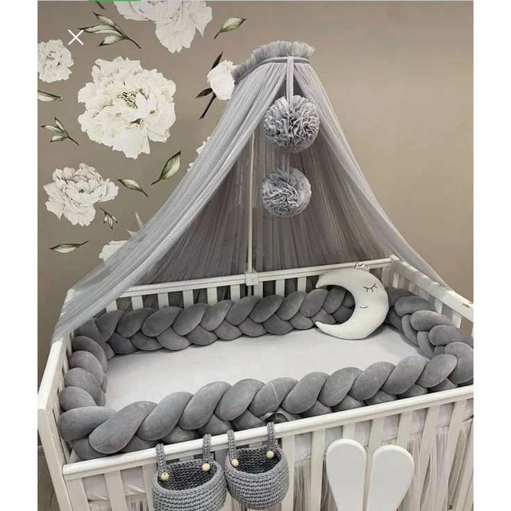 Baby Fancyroom Betthimmel Betthimmel aus 12 Meter Tüll aus 1. Klasse für Kinderbett Gitterbett, Himmel für Babybett Kinderbett – Bild 5