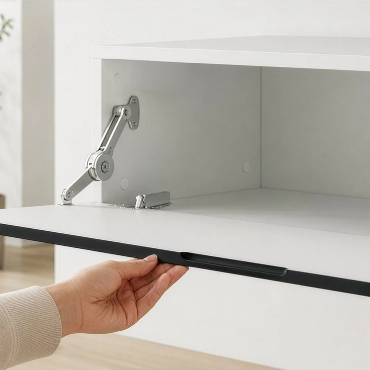 InnoFurn TV-Board Vela hängender Lowboard (1x hängender Tv-Schrank), Sanftes Öffnen, Made in Germany, Modernes Design, hängender Tv-Board – Bild 4