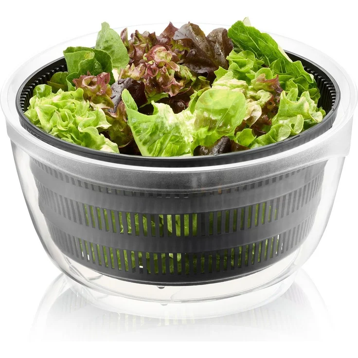 GEFU Salatschleuder 4-IN-1, Schleuder für Salat aus Kunststoff, inkl. Frischhaltedeckel, die Schüssel kann zum Servieren verwendet werden – Bild 1