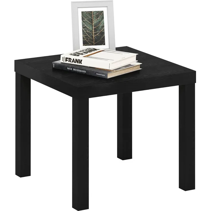 Furinno Klassisch Beistelltisch, Holzwerkstoff, Schwarz, 1-Pack