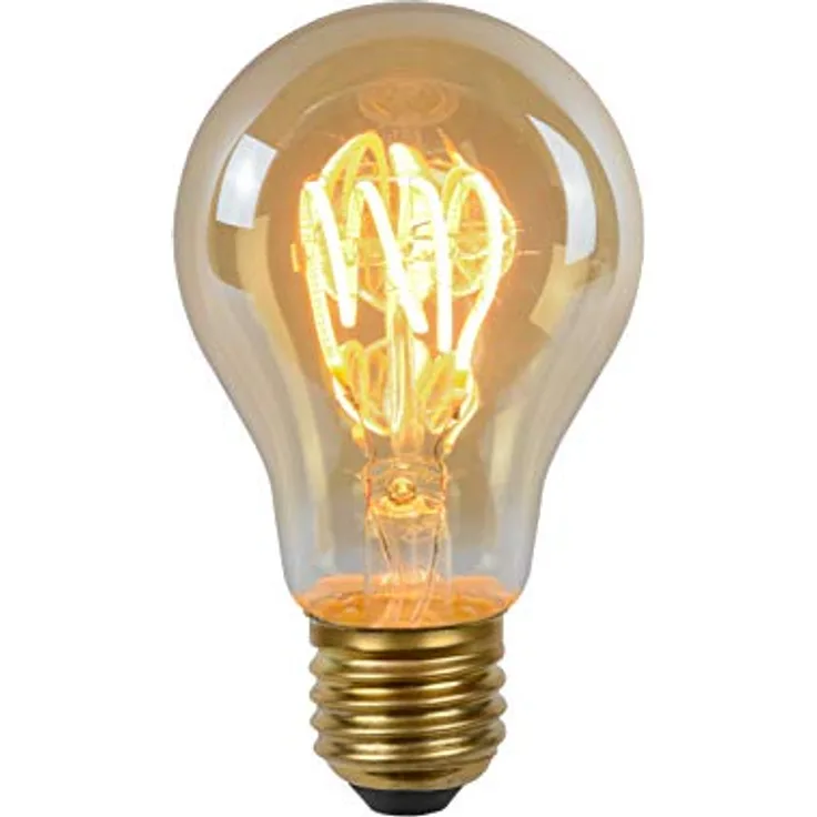 Lucide LED BULB TWILIGHT SENSOR, Glühfadenlampe mit Tag/Nacht Sensor, Ø 6 cm, E27, 4W, 2200K, Amber