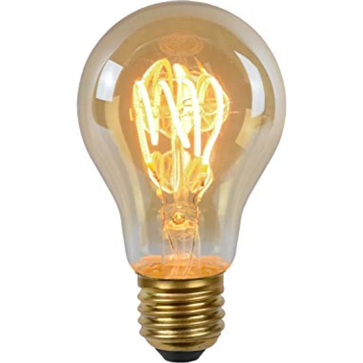 Lucide LED BULB TWILIGHT SENSOR, Glühfadenlampe mit Tag/Nacht Sensor, Ø 6 cm, E27, 4W, 2200K, Amber – Bild 1