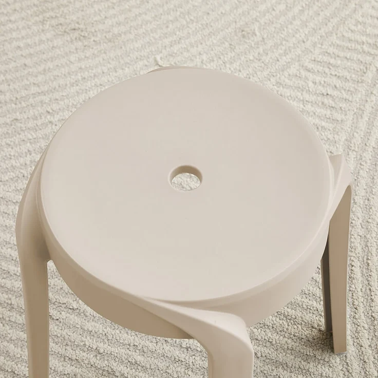 HOME DELUXE Hocker stapelbar NIVO – Beige, 8er Set – Bild 4