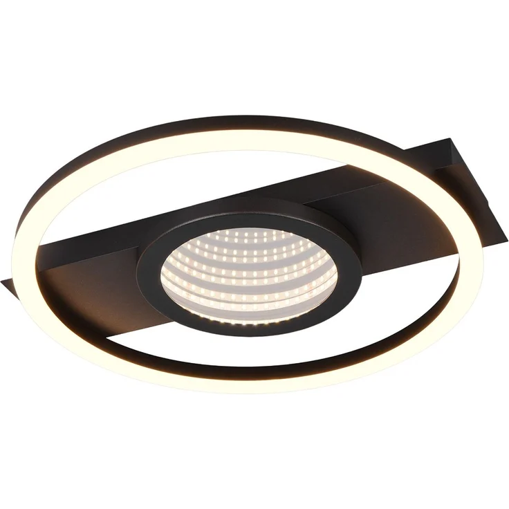 Trio LED Deckenleuchte Wheeler 16 W schwarz matt – Bild 2