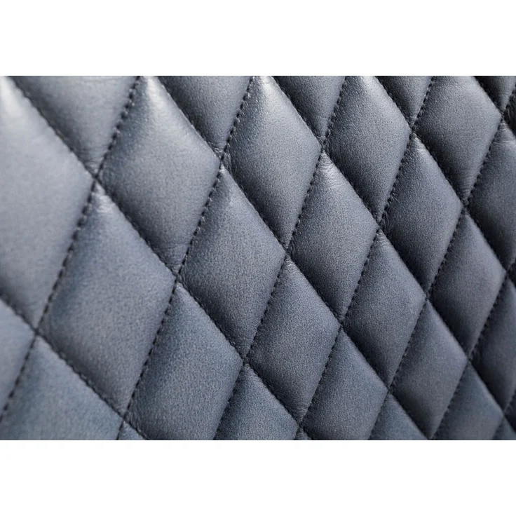 Stuhl Echtleder 61x52x86 blau IRON LABEL #512 – Bild 5