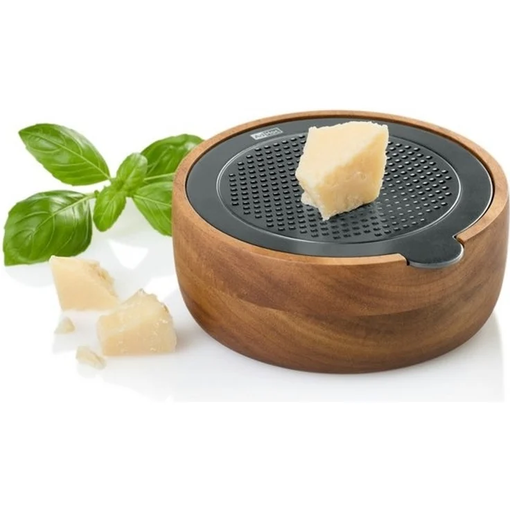 AdHoc Käsereibe Tisch Feinreibe CutnServe, Akazienholz, Edelstahl, (1-St), für Hartkäse, Gewürze, Nüsse, Schokolade und vieles mehr – Bild 4