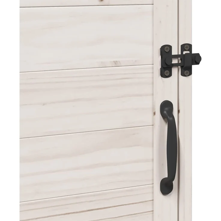 vidaXL Gartenschuppen Weiß 59 x 56 x 113,5 cm Massivholz aus Fichte 42033437 – Bild 9