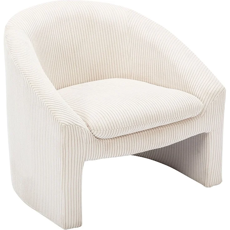 Vente-unique - OSSANA - Sessel mit gerader Rückenlehne - Plastik - Kunststoff (PVC) - Cremefarben - 83 x 74 x 74 cm – Bild 4
