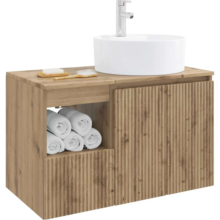 vidaXL Badezimmerschrank-Set 2 stk. Artisan-Eiche 79,5 x 44,5 x 82 cm 3404083 – Bild 3