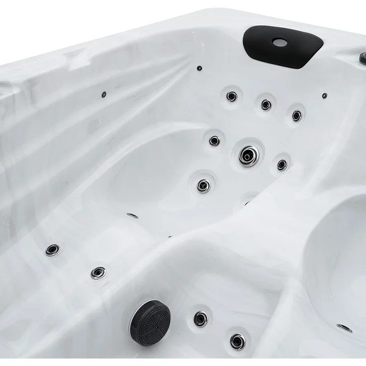 HOME DELUXE Outdoor-Whirlpool 'Sunset', 220 x 156 cm, für 3 Personen, mit Treppe & Thermoabdeckung – Bild 6