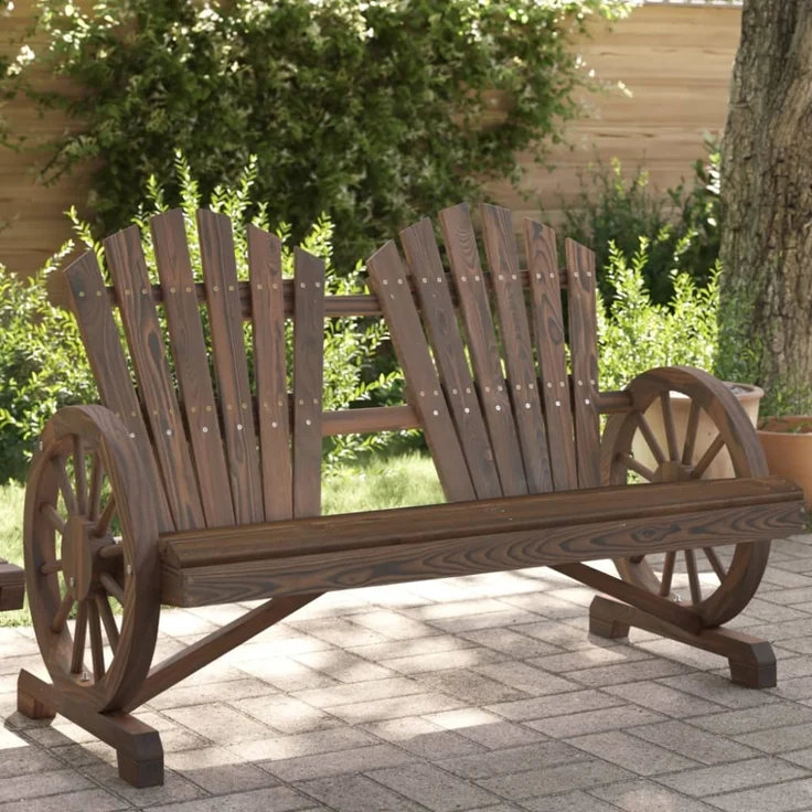 vidaXL Adirondack-Gartenstuhl 2-Sitzer Massivholz Tanne 365096 – Bild 1