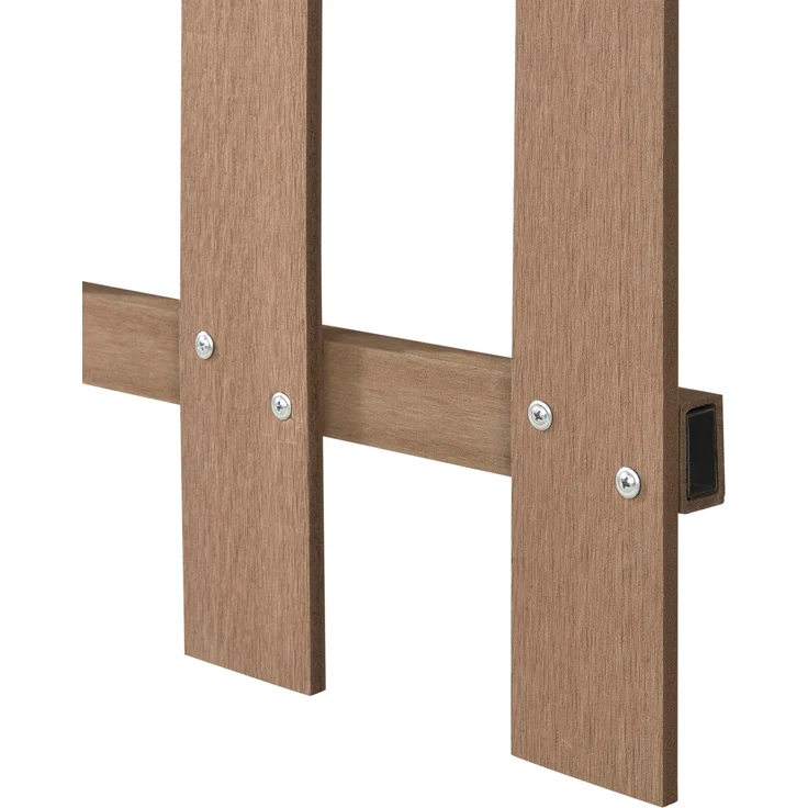 Gartenzaun Elda WPC 200x60 cm Braun neu. holz – Bild 3