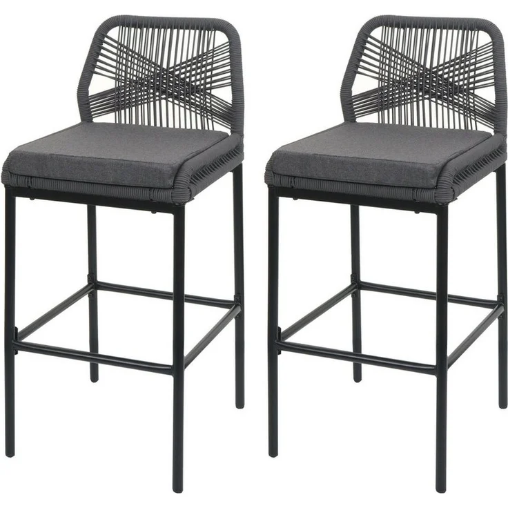 MCW Barhocker MCW-O21-M (2 St), Inkl. Sitzkissen, Stoffqualität 180 g/m, Verstellbare Fußbodenschoner – Bild 1
