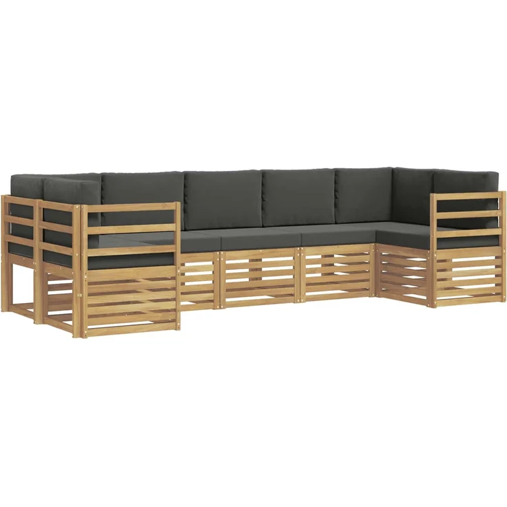 vidaXL Outdoor-Sofagarnitur 7 stk. 7-Sitzer Weiß und Anthrazit 3392417 – Bild 2