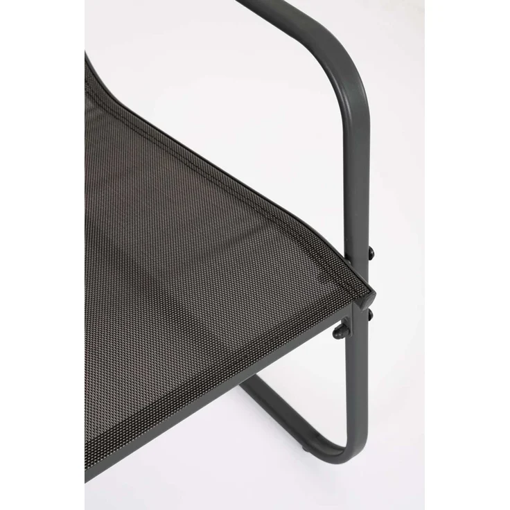 Garten-Set Gonzalo Metall und Textilene, modern und robust, anthrazit, 4-teilig für 3–4 Personen – Bild 3