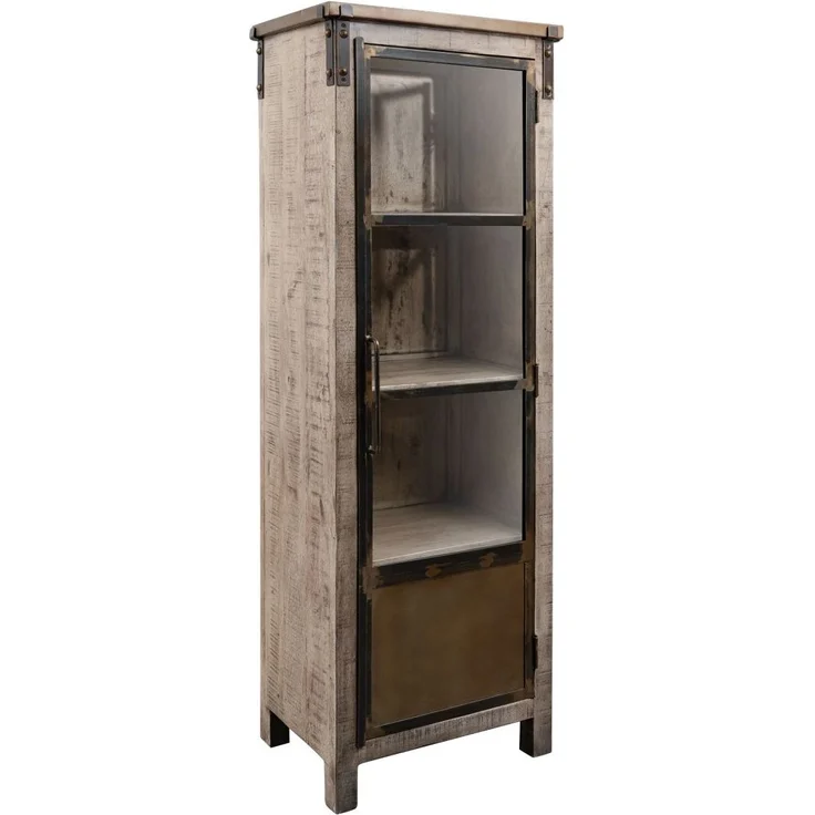 Vitrine Mango 60x40x180 braun lackiert HEAVY INDUSTRY #242 – Bild 1