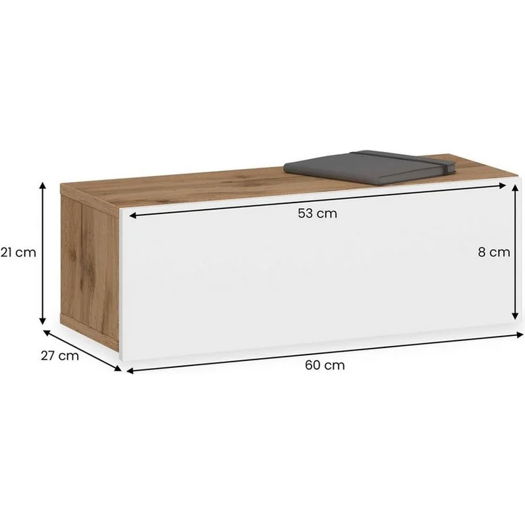 IDIMEX Nachtkommode NANI, Hängender Nachttisch mit Schublade Nachttisch schwebend – Bild 3