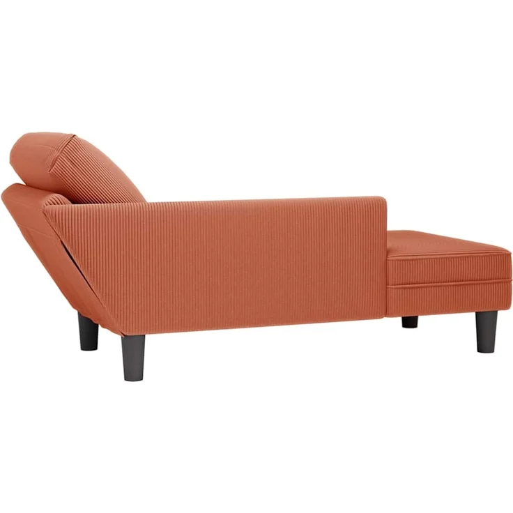 vidaXL Chaiselongue mit Kissen Rot-orange Cordstoff 4009822 – Bild 6