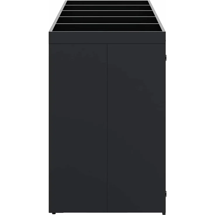 vidaXL Wagenmüllbehälter für 5 Behälter Schwarz 340 x 77,5 x 121,5 cm 3394741 – Bild 8