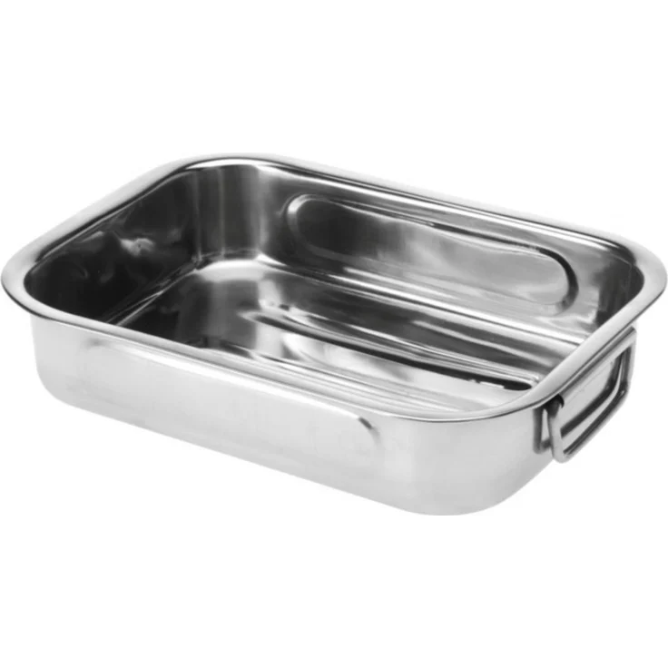Koopman Auflaufform Bratform Edelstahl 3 Größen 3 Tlg. Set, Edelstahl, (3-St), 3tlg, Tragegriffe, Edelstahl, 3 Größen, Kochen – Bild 3