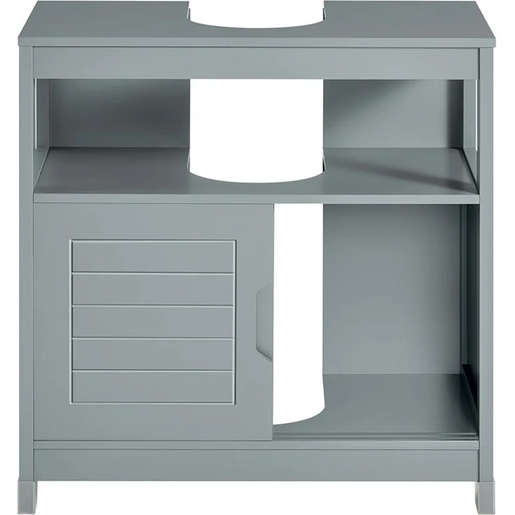 SoBuy FRG128-II-SG Waschbeckenunterschrank, MDF, Lackiert, Grau, 58 x 60 x 29 cm – Bild 8
