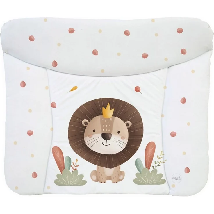 Ceba Baby® weiche Wickelauflage 75x72 cm - Doppelseitige Baby Wickelunterlage - Wickeltischauflage für Junge und Mädchen - Wasserdicht, abwaschbar - OEKO-TEX - Made in EU - Löwe, der König – Bild 1