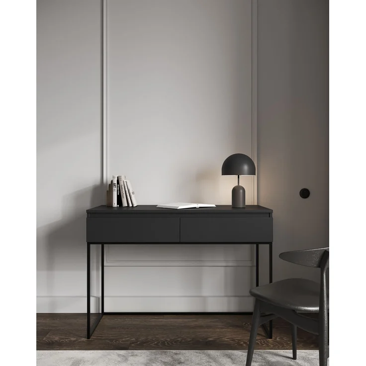 Selsey 'Bemmi' Schminktisch Schreibtisch, schwarz, ca. 80 x 120 x 50 cm – Bild 2
