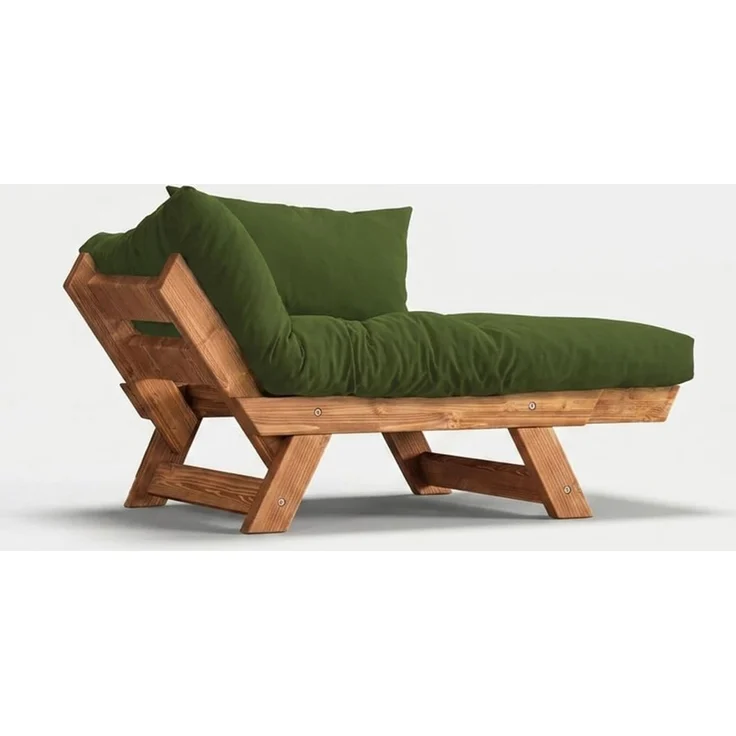 Skye Decor 'CPT8160-140' Garten-Sessel, Teak / Grün, 108-140 x 75 cm – Bild 3