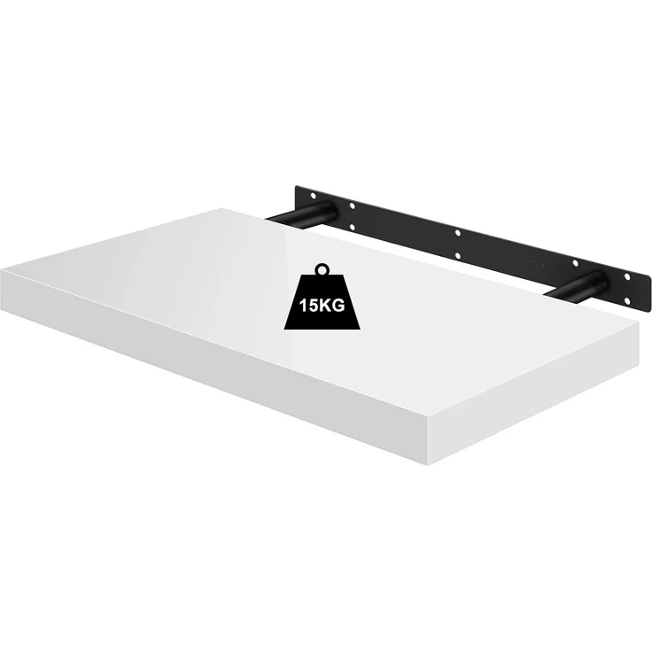 Woltu Wandregal, 4-tlg, Wandboard freischwebend Schweberegal Holz Board – Bild 7