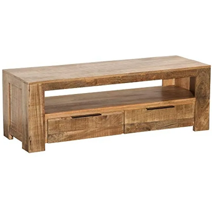 riess-ambiente Lowboard IRON CRAFT 130cm natur, Massivholz · TV-Board · 2 Schubladen · Mangoholz · Wohnzimmer